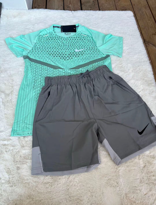 Ensemble Nike Running Bleu Ciel et Gris